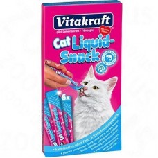 Vitakraft Cat Liquid-Snack Lachs + Omega 3 - деликатесно лакомство със сьомга 6 броя